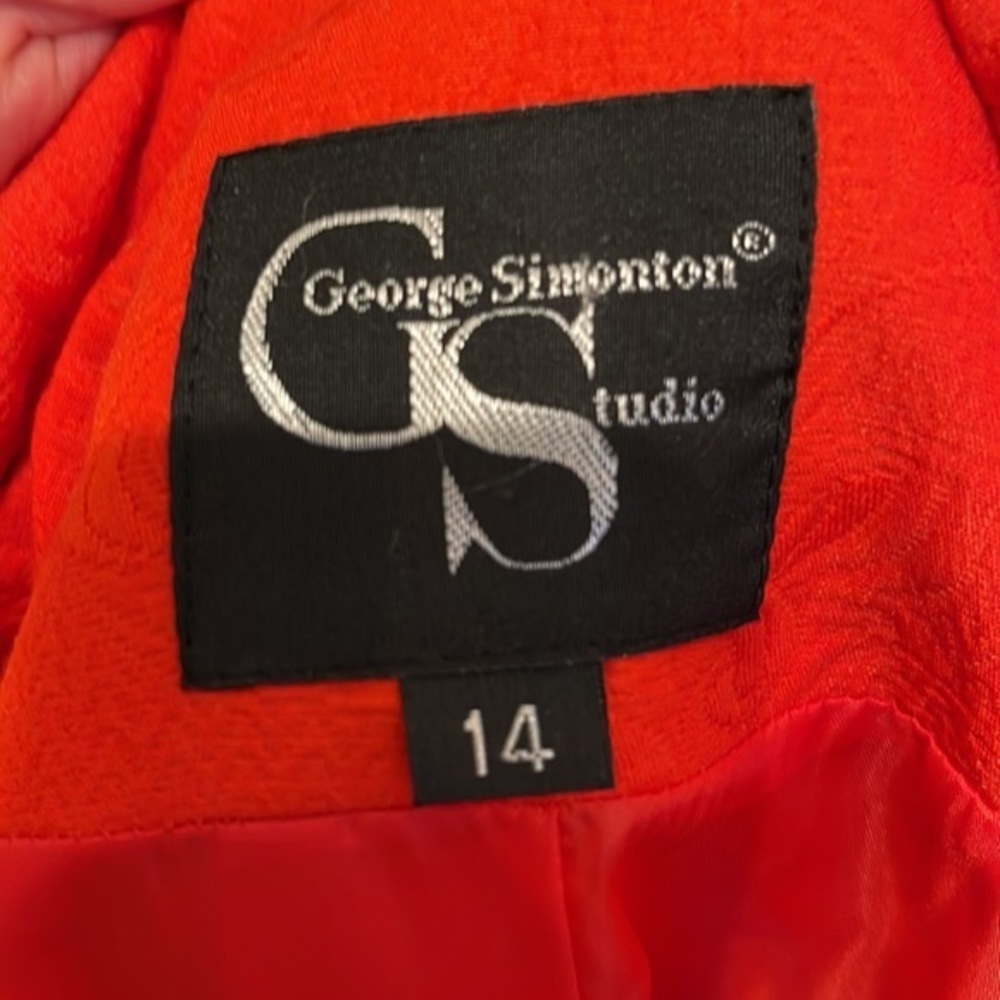 George Simonton Orange Red Lined Spring Jacket Vi… - image 6